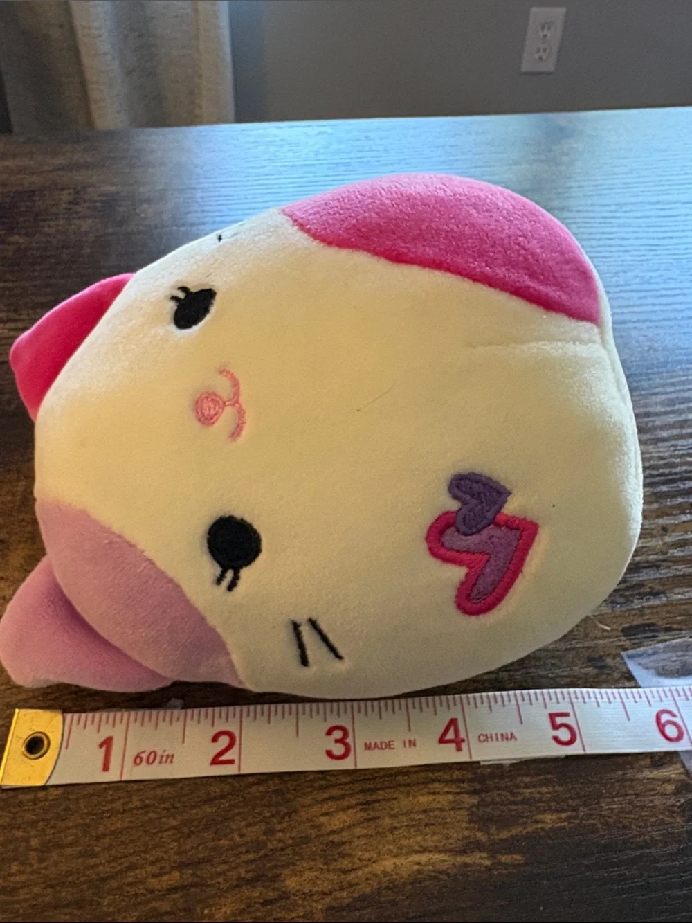 NWT—Tiffany Squishmallows White Pink Plush Cat (Small)